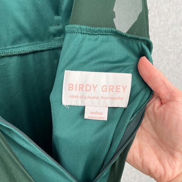 Birdy Grey Jan Dress Size M Emerald Green Low Back Bridesmaid Formal Pockets NEW - Picture 9 of 14
